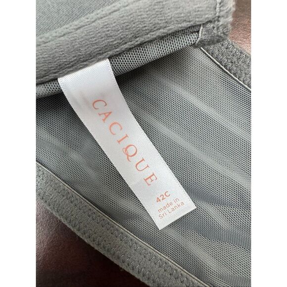 NWT Cacique Lightly Lined T-Shirt Stripe Bra Front Closure Size 42C - Picture 4 of 7